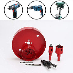 TUNEZ® Scie-cloche bi-métal M42 bimétallique avec arbre hexagonal et forets de centrage en métal pour bois, métal, plaque de plâtre, tôle, tuyau en plastique (245 mm)