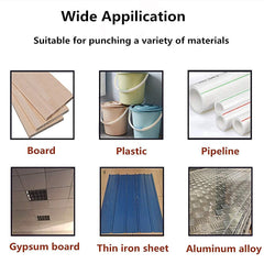 TUNEZ® Scie-cloche bi-métal M42 bimétallique avec arbre hexagonal et forets de centrage en métal pour bois, métal, plaque de plâtre, tôle, tuyau en plastique (245 mm) TUNEZ® Scie-cloche bi-métal M42 bimétallique avec arbre hexagonal et forets de centrage en métal pour bois, métal, plaque de plâtre, tôle, tuyau en plastique (245 mm)