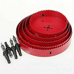 TUNEZ® Scie-cloche bi-métal M42 bimétallique avec arbre hexagonal et forets de centrage en métal pour bois, métal, plaque de plâtre, tôle, tuyau en plastique (245 mm) TUNEZ® Scie-cloche bi-métal M42 bimétallique avec arbre hexagonal et forets de centrage en métal pour bois, métal, plaque de plâtre, tôle, tuyau en plastique (245 mm)