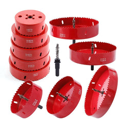 TUNEZ® Scie-cloche bi-métal M42 bimétallique avec arbre hexagonal et forets de centrage en métal pour bois, métal, plaque de plâtre, tôle, tuyau en plastique (245 mm) TUNEZ® Scie-cloche bi-métal M42 bimétallique avec arbre hexagonal et forets de centrage en métal pour bois, métal, plaque de plâtre, tôle, tuyau en plastique (245 mm)