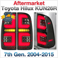 NEW Smoke LED Tail Rear Lamp Light Set Pair For Toyota Hilux 2005-2014 SR5 Mk7