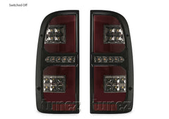 NEW Smoke LED Tail Rear Lamp Light Set Pair For Toyota Hilux 2005-2014 SR5 Mk7