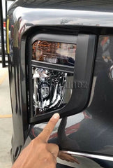 Matte Black Front Fog Light Lamp Cover For Mitsubishi Triton MR 2019 2020 Matt Matte Black Front Fog Light Lamp Cover For Mitsubishi Triton MR 2019 2020 Matt