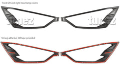 Black Front Rear Tail Light Head Lamp Cover For Isuzu D-Max DMax RG 2021 2022