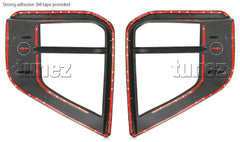 Matte Black Front Fog Light Lamp Cover For Mitsubishi Triton MR 2019 2020 GLX Matte Black Front Fog Light Lamp Cover For Mitsubishi Triton MR 2019 2020 GLX