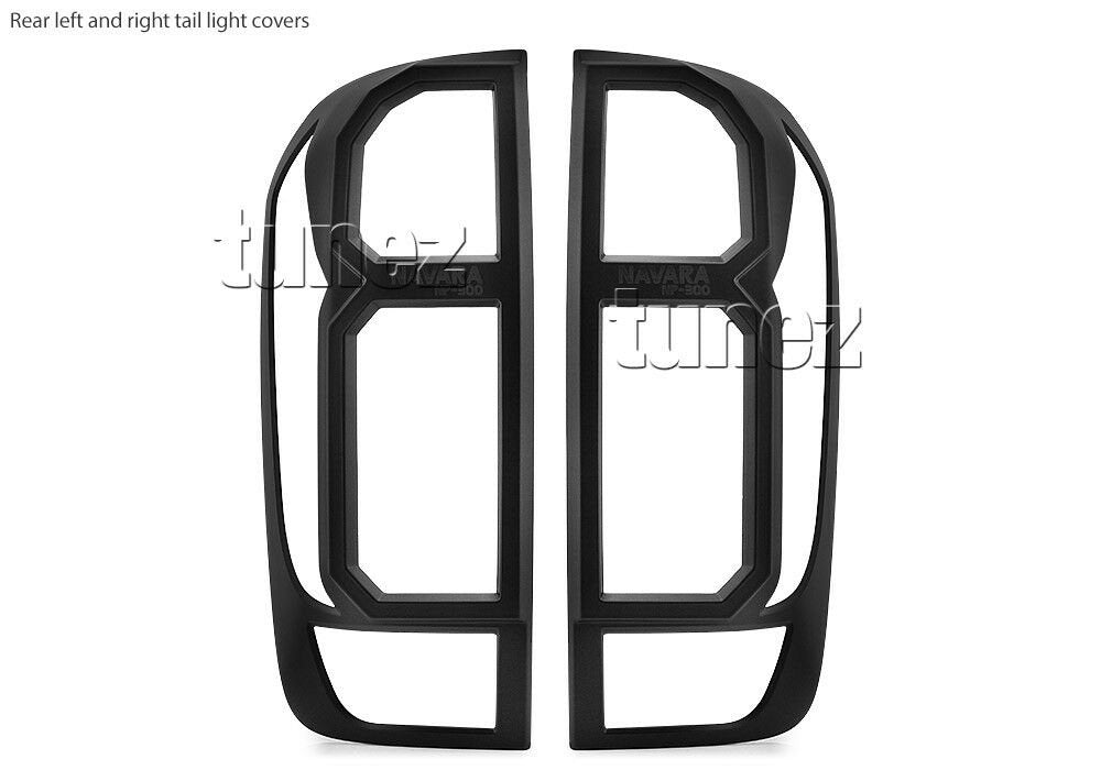 Front Tail Rear Light Lamp Cover Black For Nissan Navara NP300 D23 2015-2019