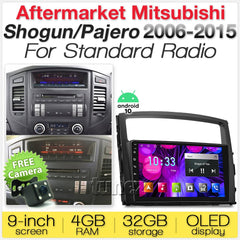 9" Android MP3 Car Player For Mitsubishi Pajero 2006-2015 GPS Radio Stereo MP4
