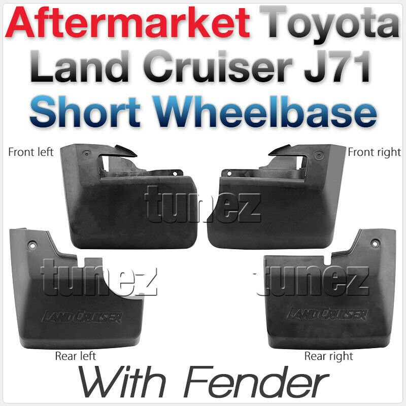 Front Rear Mud Flap Splash Guard For Toyota Land Cruiser J71 J70 SWB Series Front Rear Mud Flap Splash Guard For Toyota Land Cruiser J71 J70 SWB Series