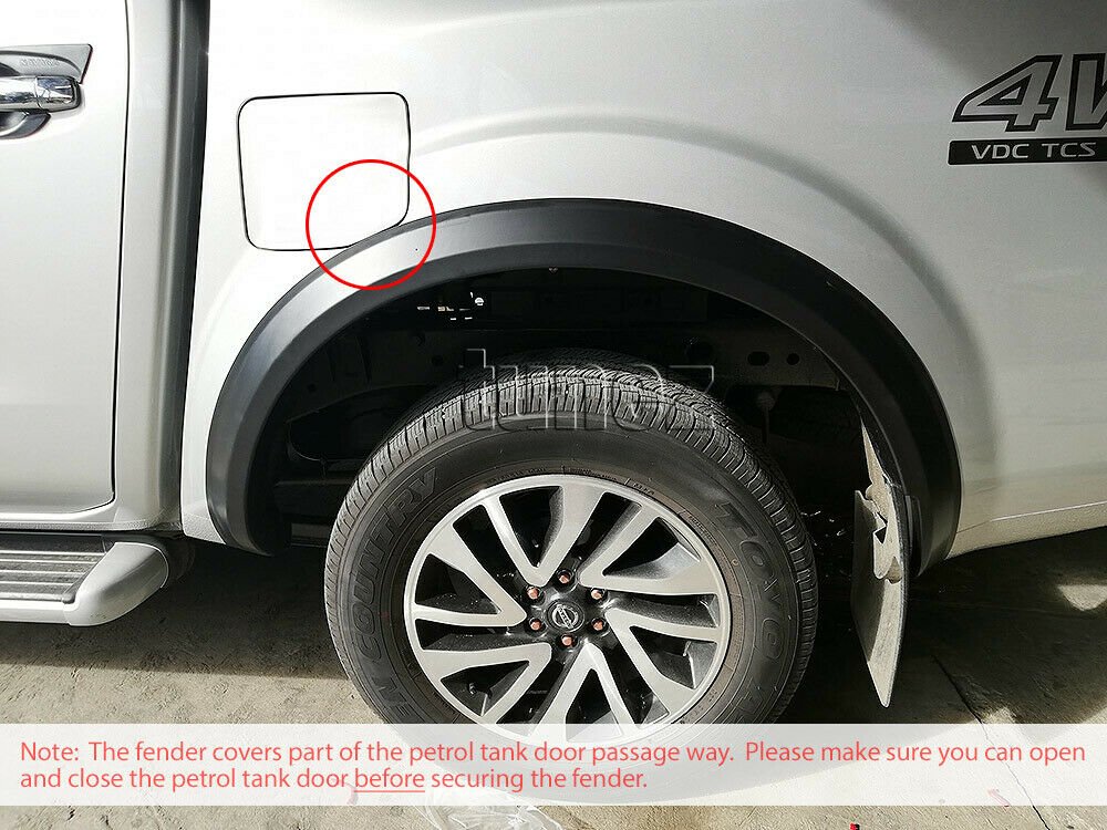 4 Pcs Set Wheel Arch Fender Flare Slim Matte Black For Nissan Navara NP300 D23