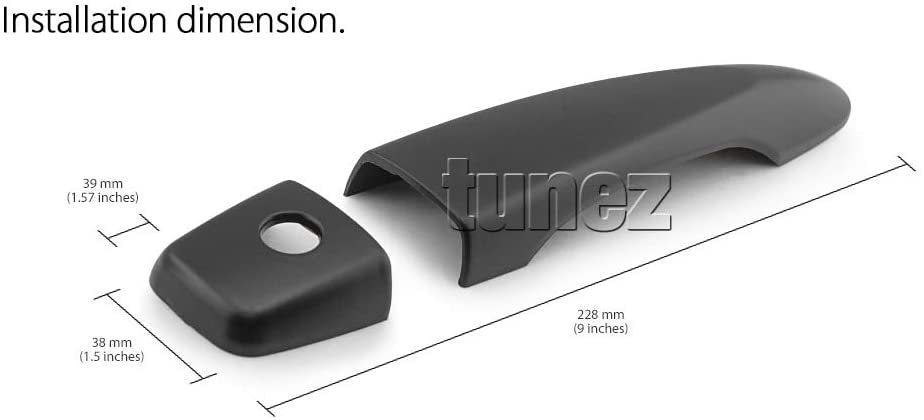 Matte Matt Remote Manual Door Handle Cover Key For Nissan Navara NP300 D23