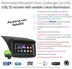 Car DVD USB MP3 Player Mitsubishi Triton ML MN Stereo Radio Fascia Facia ISO Kit