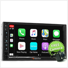 7-inch Nakamichi NAM3510-M7 Licensed Apple CarPlay Android Auto Multimedia Head Unit Radio Stereo Universal Double DIN MP3 MP4 1080p USB SD Card Bluetooth
