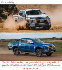 Door Guard Side Protector Cover Cladding For Mitsubishi Triton MR 2021 2022 Door Guard Side Protector Cover Cladding For Mitsubishi Triton MR 2021 2022