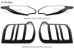 Front Tail Rear Light Lamp Cover Black For Mitsubishi Triton LC200 2015-2017 Front Tail Rear Light Lamp Cover Black For Mitsubishi Triton LC200 2015-2017