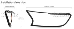 Matte Black Front Tail Rear Light Lamp Cover For Ford Ranger Raptor 2019 2020 Matte Black Front Tail Rear Light Lamp Cover For Ford Ranger Raptor 2019 2020