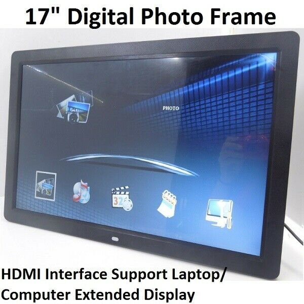 17" LED HD 1080P Digital Photo Frame Extended PC Monitor TFT Modules w Remote 17" LED HD 1080P Digital Photo Frame Extended PC Monitor TFT Modules w Remote