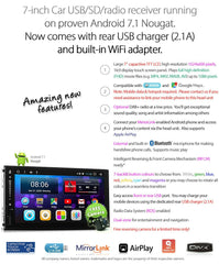 Car Android Stereo Double 2 DIN Head Unit MP3 MP4 Player 2.1A USB Radio SD