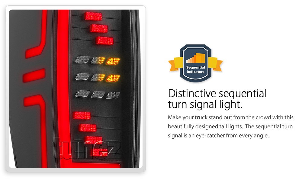 Animated Sequential LED Tail Lights For Navara NP300 D23 Rear Lamp Retro