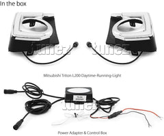 Daytime Running Light DRL Pair Set for Mitsubishi Triton MQ L200 2015-2017 GLX GLS Exceed LED Fog Lamp Car Front Light Daytime Running Light DRL Pair Set for Mitsubishi Triton MQ L200 2015-2017 GLX GLS Exceed LED Fog Lamp Car Front Light