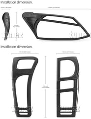 Front Tail Rear Light Headlight Black Cover Compatible with Isuzu D-Max 2nd generation (pre-facelight, RT50), Year 2012-2016 Front Tail Rear Light Headlight Black Cover Compatible with Isuzu D-Max 2nd generation (pre-facelight, RT50), Year 2012-2016