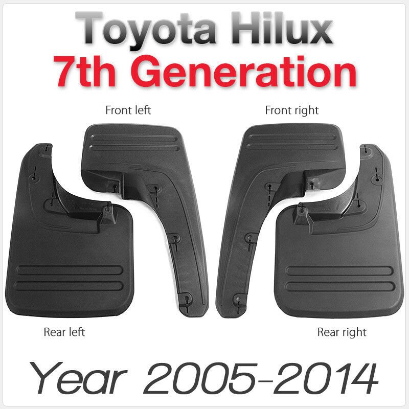 Front Rear Mud Flap Splash Guard For Toyota Hilux 2005-2014 ABS Car Truck Flaps Front Rear Mud Flap Splash Guard For Toyota Hilux 2005-2014 ABS Car Truck Flaps