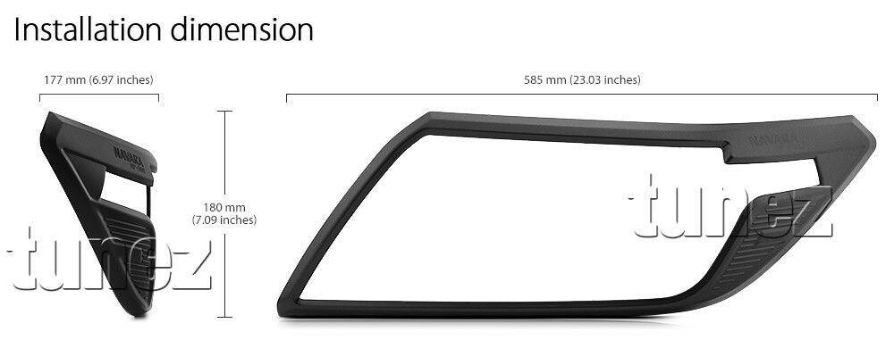 Front Tail Rear Light Lamp Cover Black For Nissan Navara NP300 D23 2015-2019