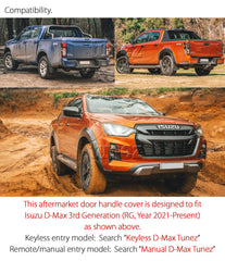 Keyless Smart Door Handle Guard Cover Protector Isuzu D-Max DMax RG 2021 2022 Keyless Smart Door Handle Guard Cover Protector Isuzu D-Max DMax RG 2021 2022