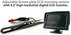 Car CCD Backup Reverse Rear Parking Camera + 4.3" Monitor Reversing Licence View (Gun Metal Black Chrome)