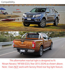 Animated Sequential LED Tail Lights For Navara NP300 D23 Rear Lamp Retro Animated Sequential LED Tail Lights For Navara NP300 D23 Rear Lamp Retro