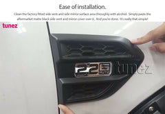 Ford Ranger PX T6 2015 2016 Matte Matt Black Side Vent Mirror Cover M-Sport Car Ford Ranger PX T6 2015 2016 Matte Matt Black Side Vent Mirror Cover M-Sport Car