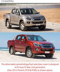 Petrol Gas Fuel Tank Door Cap Black Cover Car Compatible with Isuzu DMax D-Max RT50 RT85 Year 2012-2019 Petrol Gas Fuel Tank Door Cap Black Cover Car Compatible with Isuzu DMax D-Max RT50 RT85 Year 2012-2019