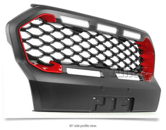 LED Matt Black Grille For Ford Ranger Wildtrak MK3 T6 PX Matte Grill Front Mesh