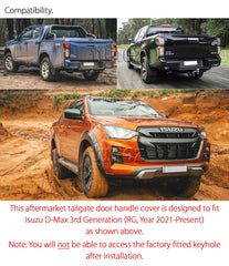 Tailgate Handle Cover Trunk Guard For Isuzu D-Max DMax RG 2021 2022 2023