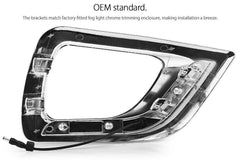 New LED Daytime Running Light DRL For Nissan Navara D23 NP300 Kit Fog Lamp New LED Daytime Running Light DRL For Nissan Navara D23 NP300 Kit Fog Lamp