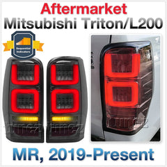 Smoke Full LED Tail Lights Lamp Rear For Mitsubishi Triton MR 2019 2020 2021