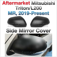 Side Mirror Cover Matte Black Guard For Mitsubishi Triton MR 2018 2019 2020