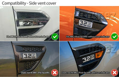 Ford Ranger Everest PX MK2 MK3 T6 2015 2016 2017 2018 2019 Black Side Vent Cover Ford Ranger Everest PX MK2 MK3 T6 2015 2016 2017 2018 2019 Black Side Vent Cover