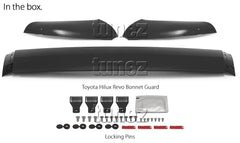 Black ABS Bonnet Protector Guard Shield For Toyota Hilux GUN1 2015-2021 SR SR5 Black ABS Bonnet Protector Guard Shield For Toyota Hilux GUN1 2015-2021 SR SR5
