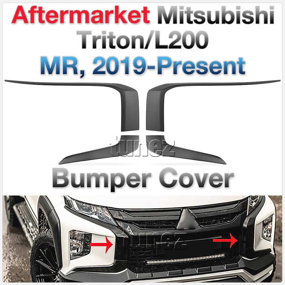 Bumper Chrome Cover Guard For Mitisubishi Triton MR 2019-2021 Matt Black Bumper Chrome Cover Guard For Mitisubishi Triton MR 2019-2021 Matt Black