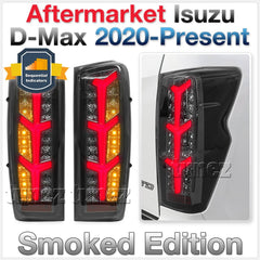 Smoke Avant Black Sequential LED Tail Lights Lamp for Isuzu D-Max DMax 2021 2022
