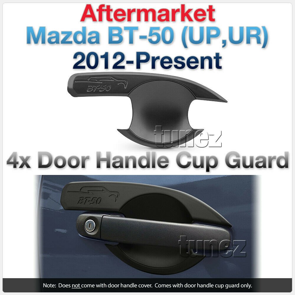 4x Matte Black Door Handle Cup Guard Cover For Mazda BT50 BT-50 UP UR 2012-2019 4x Matte Black Door Handle Cup Guard Cover For Mazda BT50 BT-50 UP UR 2012-2019