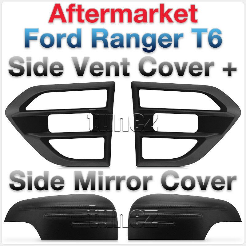 Ford Ranger PX T6 2015 2016 Matte Matt Black Side Vent Mirror Cover M-Sport Car Ford Ranger PX T6 2015 2016 Matte Matt Black Side Vent Mirror Cover M-Sport Car
