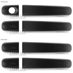 Matt Black Remote Key Door Handle Cover Guard For Nissan Navara D40 2005-2015