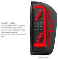 Animated Sequential LED Tail Lights For Navara NP300 D23 Rear Lamp Retro Animated Sequential LED Tail Lights For Navara NP300 D23 Rear Lamp Retro