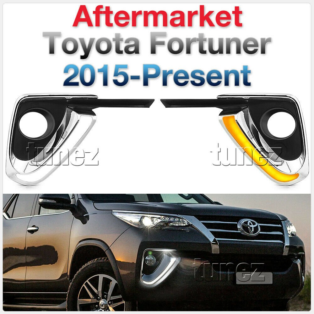 DRL Daytime Running Light LED Toyota Fortuner 2015 2016 2017 Fog Lamp Indicator DRL Daytime Running Light LED Toyota Fortuner 2015 2016 2017 Fog Lamp Indicator
