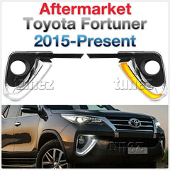 DRL Daytime Running Light LED Toyota Fortuner 2015 2016 2017 Fog Lamp Indicator
