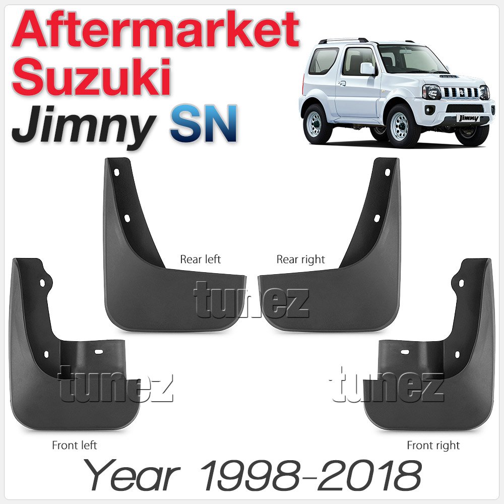 Full Set Front Rear Mud Flaps Splash Guard For Suzuki Jimny SN 1998-2018 Sierra Full Set Front Rear Mud Flaps Splash Guard For Suzuki Jimny SN 1998-2018 Sierra