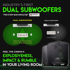 Nakamichi Shockwafe Ultra 9.2.4 Ch 1000W Dolby Atmos Soundbar with Dual 10" Subs (Wireless), Four 2-Way Rear Speakers & Dolby Vision Nakamichi Shockwafe Ultra 9.2.4 Ch 1000W Dolby Atmos Soundbar with Dual 10" Subs (Wireless), Four 2-Way Rear Speakers & Dolby Vision