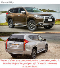 Window Door Visor Weathershield Weather Shield For Mitsubishi Pajero Sport QE QF Window Door Visor Weathershield Weather Shield For Mitsubishi Pajero Sport QE QF