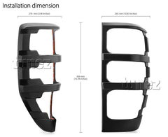 Matte Black Front Tail Rear Light Lamp Cover For Ford Ranger Raptor 2019 2020 Matte Black Front Tail Rear Light Lamp Cover For Ford Ranger Raptor 2019 2020